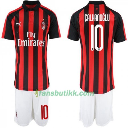 Fotballdrakt AC Milan Hakan Calhanoglu 10 Barn Hjemmetrøye 2018-2019 Kortermet